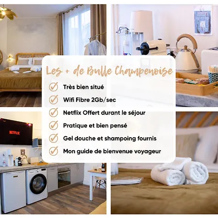 Apartman Bulle Champenoise - Netflix & Wifi - Localisation Ideale - Check-in 24h24 - Goodmarning *