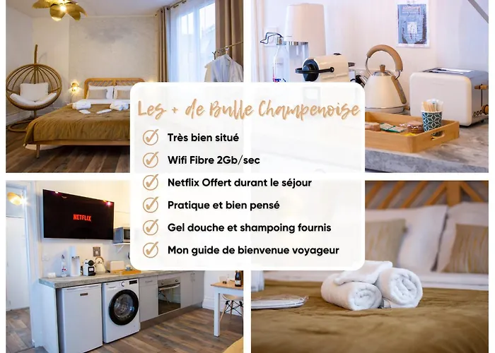 Apartment Bulle Champenoise - Netflix & Wifi - Localisation Ideale - Check-in 24h24 - Goodmarning *